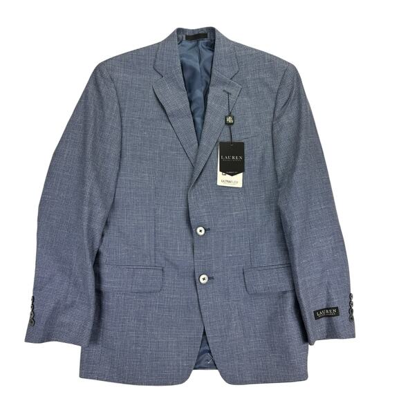 Lauren Ralph Lauren Mens UltraFlex Lexington Classic Fit Suit Jacket Blue 38R